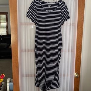 Striped short-sleeve Maternity Dress - Isabel Maternity by Ingrid and Isabel
